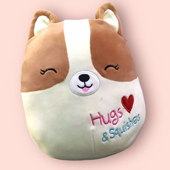 Regina the Corgi 8” Squishmallow Plush “Hugs & Squishes” Heart - Picture 1 of 4